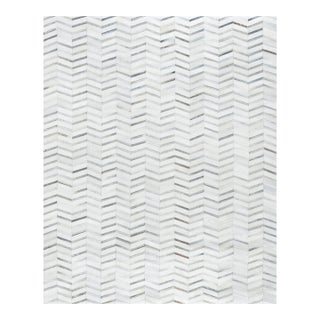 Galaxy Cowhide Silver Area Rug, 5' 0'' X 8' 0'' For Sale