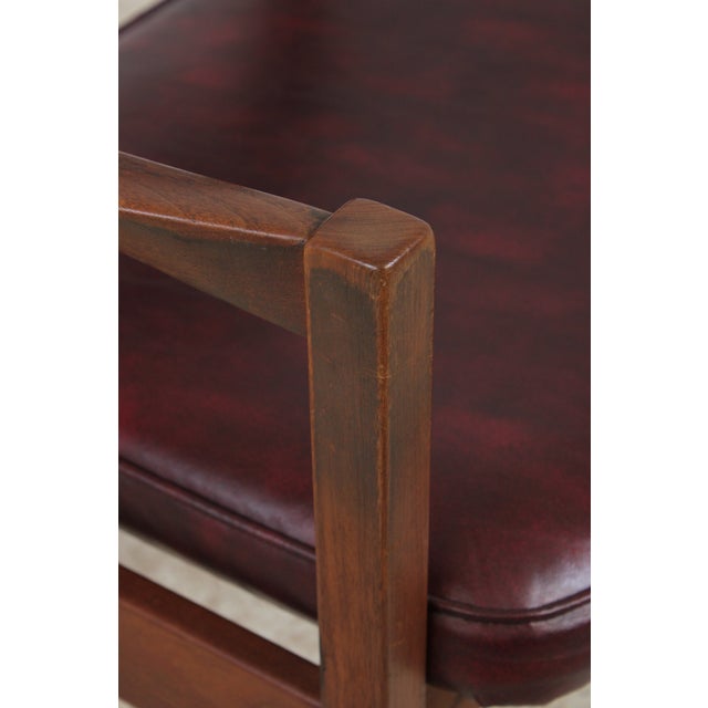 Pair of Jens Risom Mid Century Modern Walnut Armchairs For Sale - Image 13 of 16