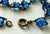 Metal Antique Czech Glass 1920s Art Deco Cascading Sterling Silver Prong Set Blue Necklace For Sale - Image 7 of 10