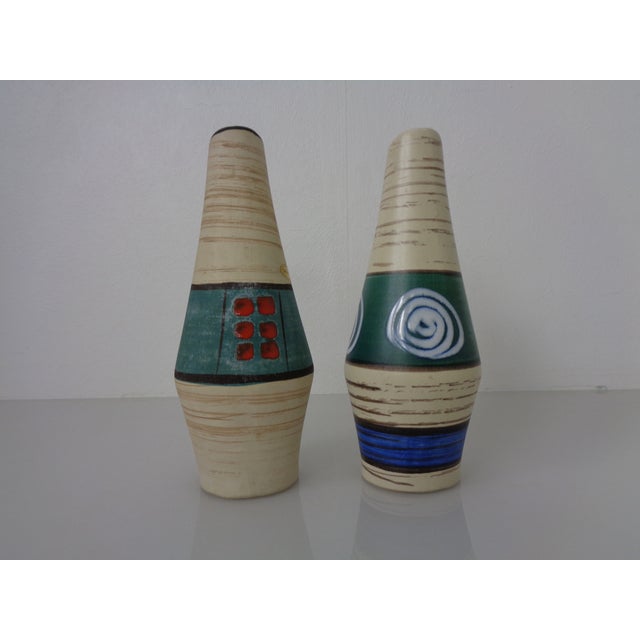 Beige Ceramic Vases by Heinz Siery for Scheurich, 1958, Set of 2 For Sale - Image 8 of 18