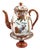 Meiji Japanese Kutani Aka-E and Kinran-De Teapot with Vase Stand, 1890, Set of 2 For Sale