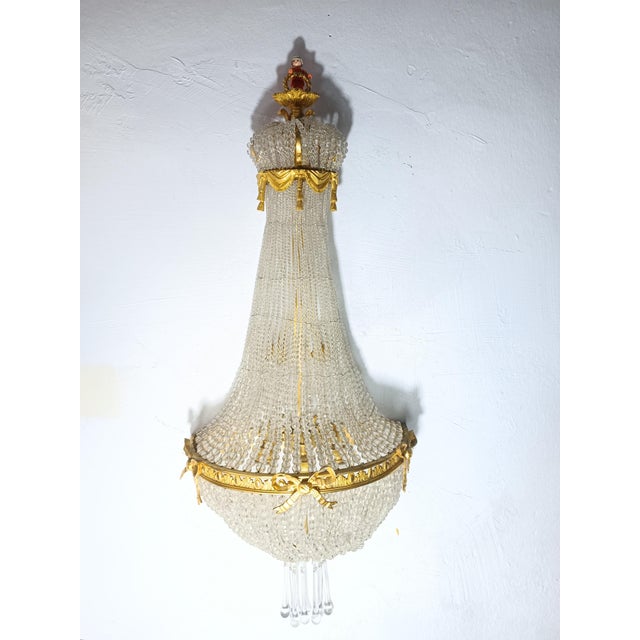 Vintage French Empire Louis XV Wall Light, 1930s, in Very Good conditions. Designed 1920 to 1949 Up to 250V (Europe/UK...