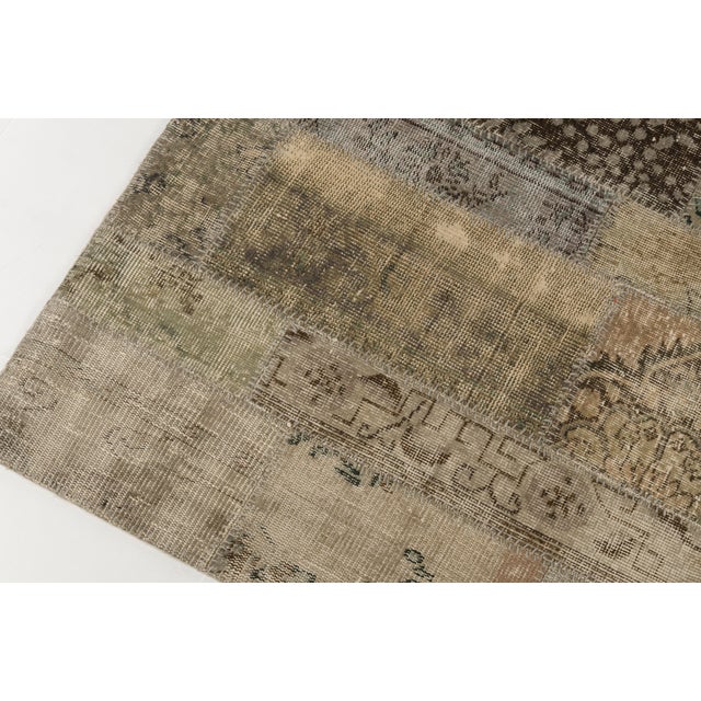 Gray Tribal Grey Vintage Wool Carpet For Sale - Image 8 of 9