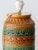 Ochre and Green Ceramic Table Lamp from Bay Keramik, 1970s For Sale - Image 6 of 14
