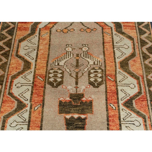 Turkish Vintage Rug 3'6" x 10'5" #21125 For Sale - Image 4 of 8