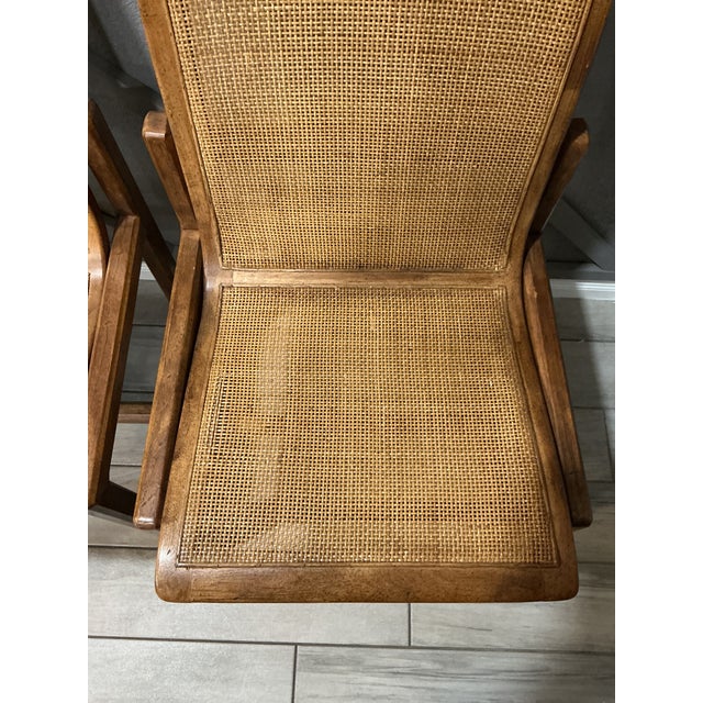 Drexel Set of 4 Vintage Drexel Mid-Century Modern High-Back Dining Chairs With Cane Seats & Backs For Sale - Image 4 of 17