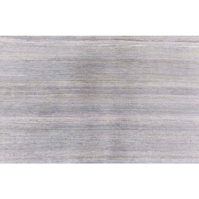 Modern Hand-Knotted Wool Rug in Solid Grey Tones by Doris Leslie Blau For Sale In New York - Image 6 of 7