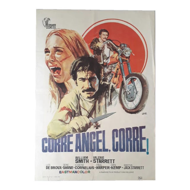 Run Angel, Run Spanish Movie Poster by Jano, 1960s For Sale