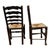 English Oak and Rush Seat Ladder Back Chairs, Late 19th Century, Set of 4 For Sale - Image 4 of 8