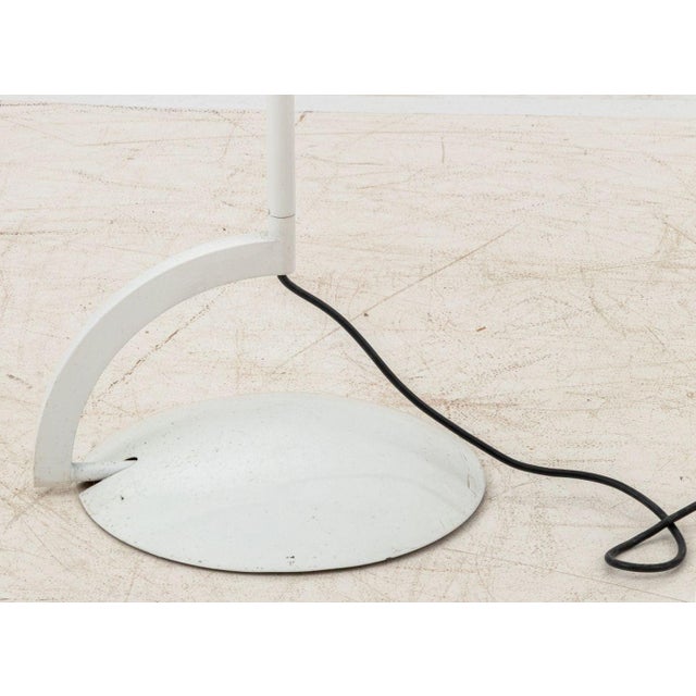 Postmodern White Enameled Metal Floor Lamp For Sale In New York - Image 6 of 6