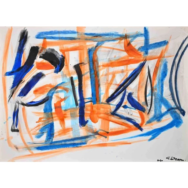 Abstract Composition is an original drawing in Tempera and Watercolor on paper realized by Giorgio Lo Fermo in 2020. Good...