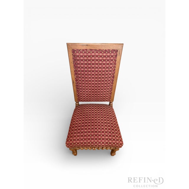 Maroon Set of 6 Baroque Revival Dining Chairs With Barley Twist Legs, Including 2 Armchairs, Late 19th / Early 20th Century For Sale - Image 8 of 16