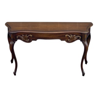Vintage Columbia Mfg of Louisville French Louis XV Console or Sofa Table in Fruitwood For Sale