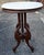 Victorian Late 19th Century Eastlake Style Walnut and Marble Tip Oval Rolling Side Table For Sale - Image 3 of 8