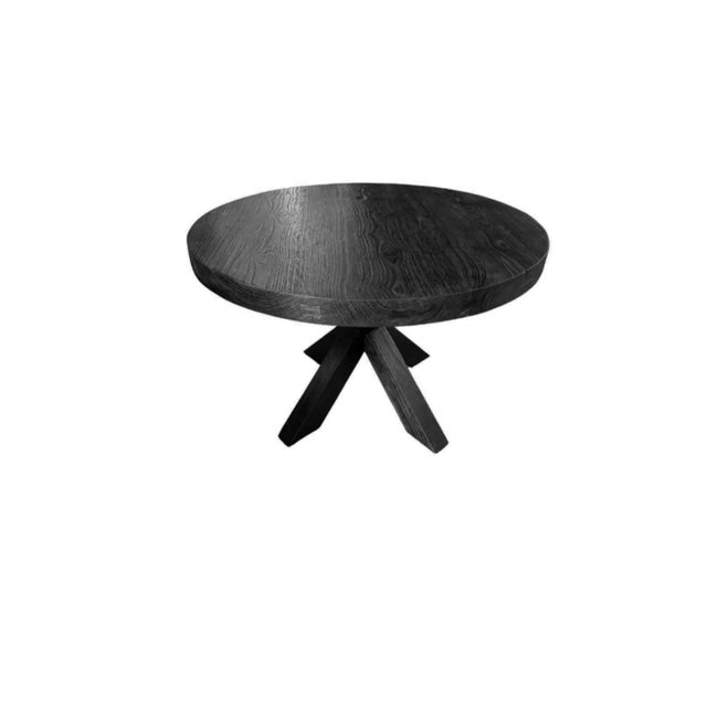 Not Yet Made - Made To Order Sculptural Solid Teak Wood Dining Table With Expressive Grain, Burnt Finish For Sale - Image 5 of 10