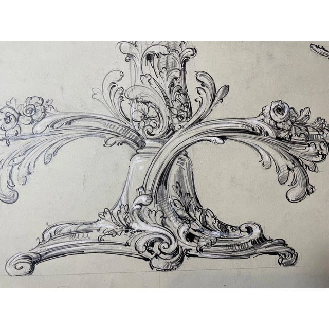 Up for sale is a very rare antique original 19th century Reed and Barton blueprint preliminary drawing. It depicts the...