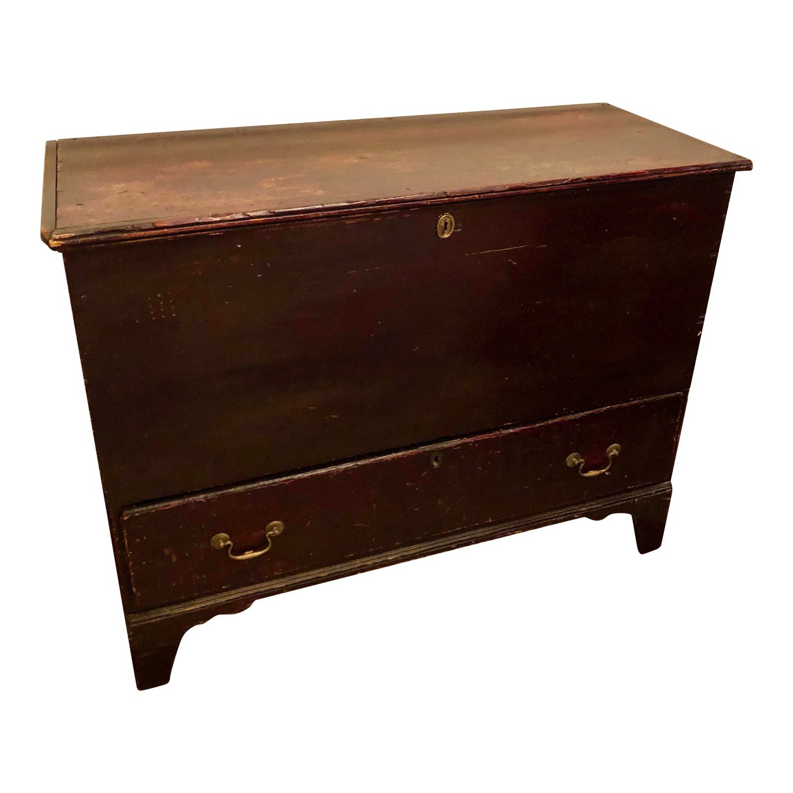 1700s Rustic Wooden Blanket Chest Chairish