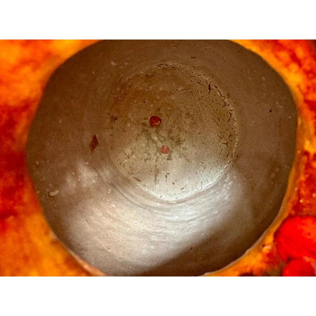Vintage Studio Pottery Amphora Vase, Red Lava Glaze, Signed Sl For Sale - Image 10 of 13
