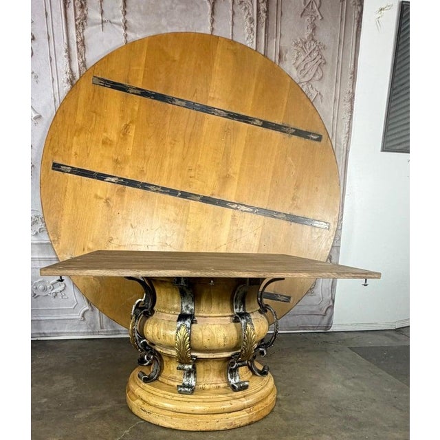 French Neoclassical Dining Table- Acanthus Pedestal For Sale - Image 15 of 18