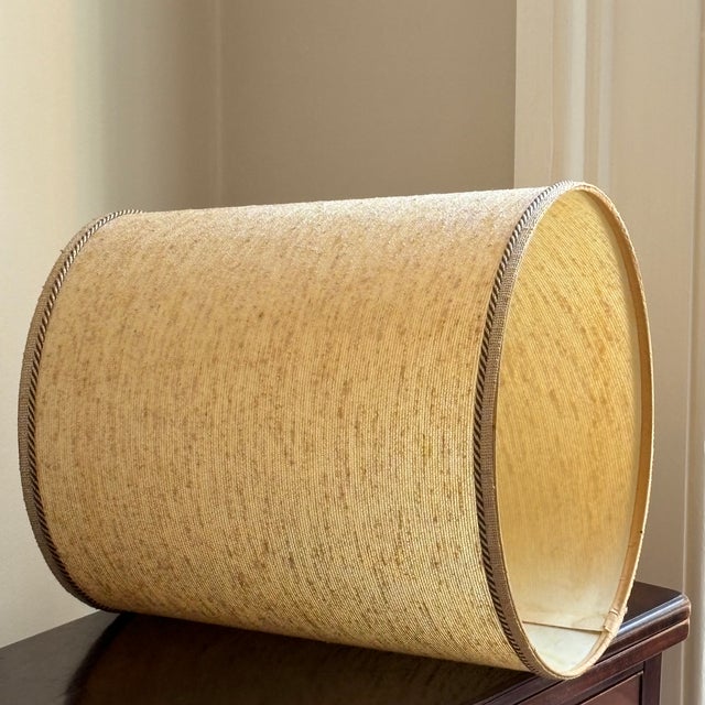 Mid-20th Century Textured Drum Shade For Sale In Baltimore - Image 6 of 10