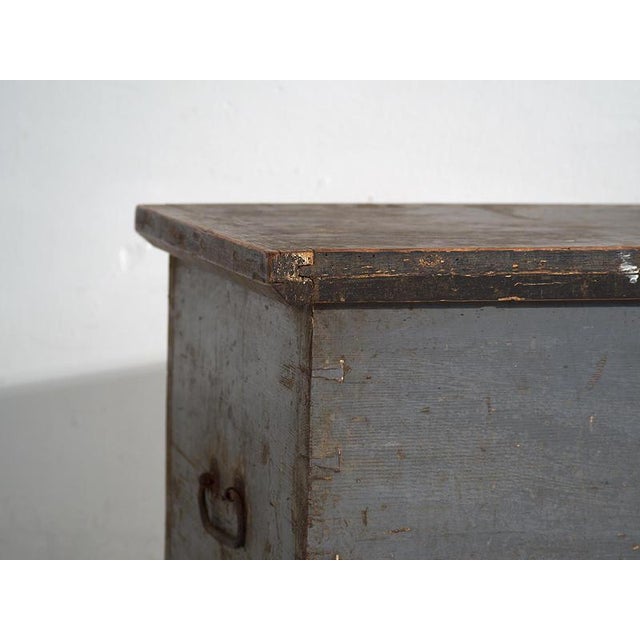Wooden Trunk with Original Lock, 1900s For Sale - Image 5 of 18