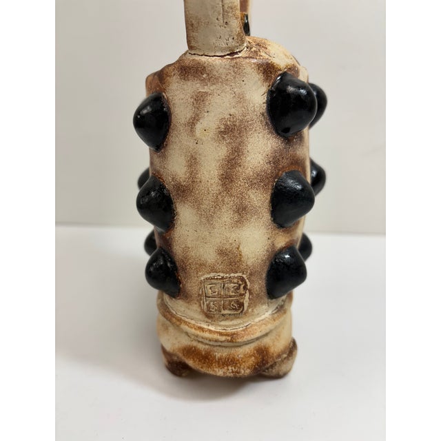 Ceramic Vintage Terry Gess Pottery Teapot With Dots For Sale - Image 7 of 10