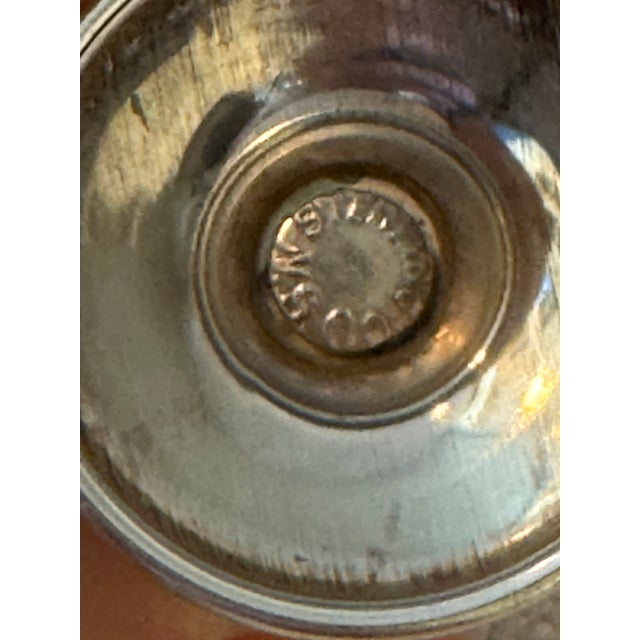 1950s Sterling Silver Salt & Pepper Shakers- a Pair For Sale - Image 4 of 5