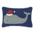 Christmas Whale Hook Pillow 12" x 18" For Sale