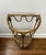 Brass Mid Twentieth Century Hollywood Regency Twisted Metal Rope and Tassel Petite Demilune Three Shelf Table For Sale - Image 8 of 8