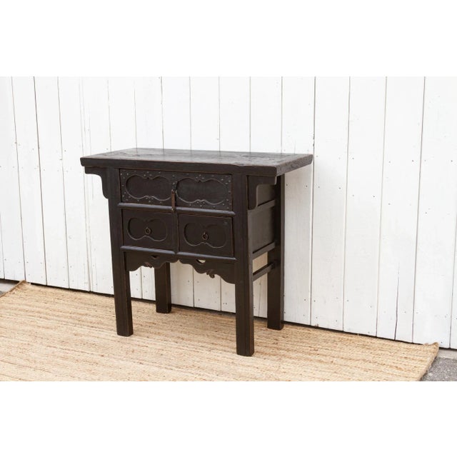 Modern Antique Painted Black Money Dresser For Sale - Image 3 of 10