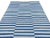 Sky Blue Handmade Sky Blue and White Cotton Vegetable Dyed Striped Rug - 10'x14' For Sale - Image 8 of 10