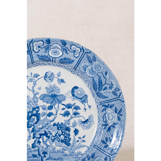 Late 18th Century Spode Blue + White India Plates C. 1784 - Set of 4 For Sale - Image 4 of 5