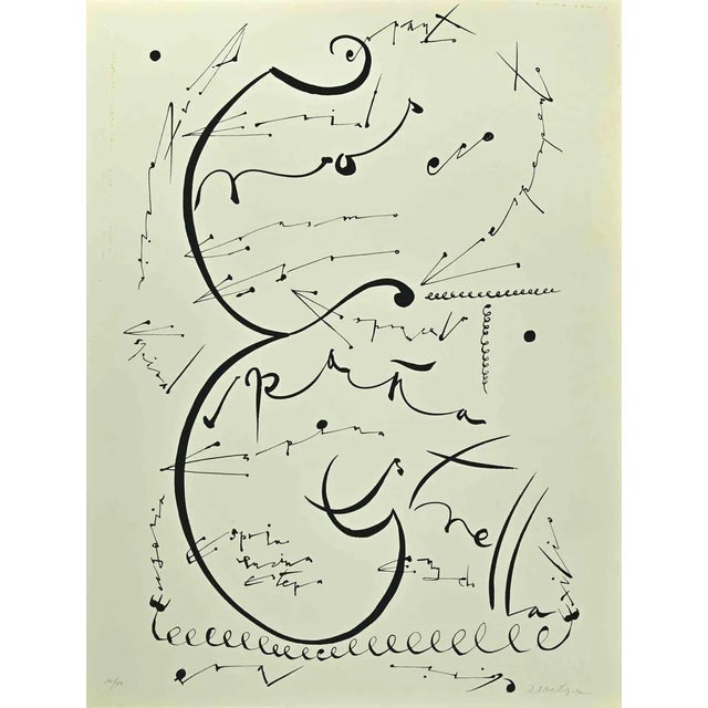 Rafael Alberti, Letter E, Lithograph, 1972 For Sale