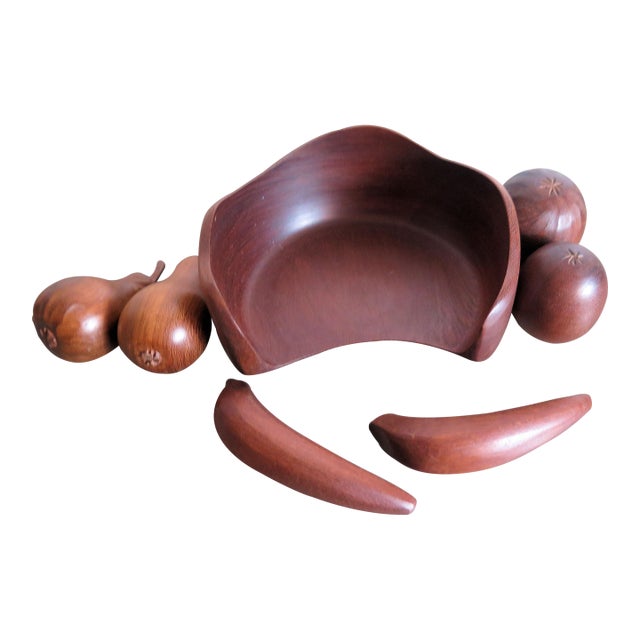 Hand Carved Sculpture Articulated Fruit Created in a Realistic Manner For Sale