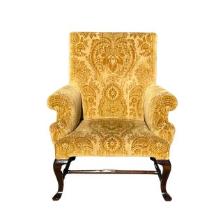 Rose Tarlow Melrose House Gold Roll Arm Wide Bergere Chair For Sale