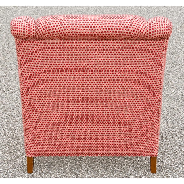 English O’Henry House Rolled Arm George Smith Style Upholstered Chair For Sale - Image 3 of 9