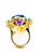 Bochic "Orient" Natural Amethyst & Aquamarine Ring Set In 18K Gold & Silver For Sale - Image 4 of 18