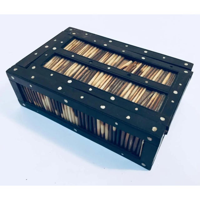 Antique Anglo Indian Box Handcrafted with Porcupine Quills For Sale In Palm Springs - Image 6 of 13