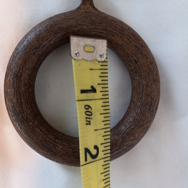 Brown resin curtain rings. Set of 24 never used. Modern style. Manufacturer unknown.