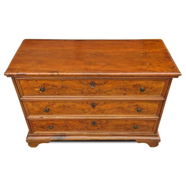 Tan Antique Italian Walnut Dresser, 1700s For Sale - Image 8 of 15