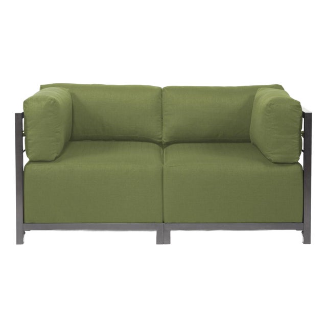 Axis 2pc Sectional Seascape Moss Titanium Frame For Sale