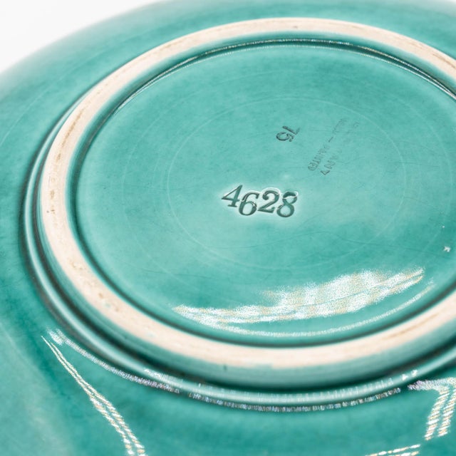 Green Green Majolica Bowl from SMF Schramberg, 1920s For Sale - Image 8 of 9