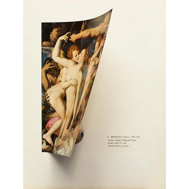 1955 After Bronzino "Venus, Cupid, Folly and Time", Vintage Full-Color Print For Sale - Image 4 of 8