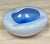 Mid-Century Modern Vintage Blue Glass Ashtray – Midcentury Modern Wavy Design For Sale - Image 3 of 8