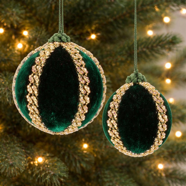 Add sparkle and style to your holiday décor with this set of Shimmer Ball Ornaments. Featuring two sizes3" and 4"these...