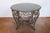 Art Nouveau 20th Century French Iron Round Center Table With Verde Marble For Sale - Image 3 of 8