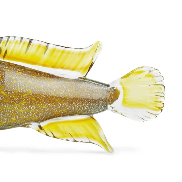 Late 20th Century Large Italian Murano Fish Sculpture Glass Art For Sale - Image 9 of 9