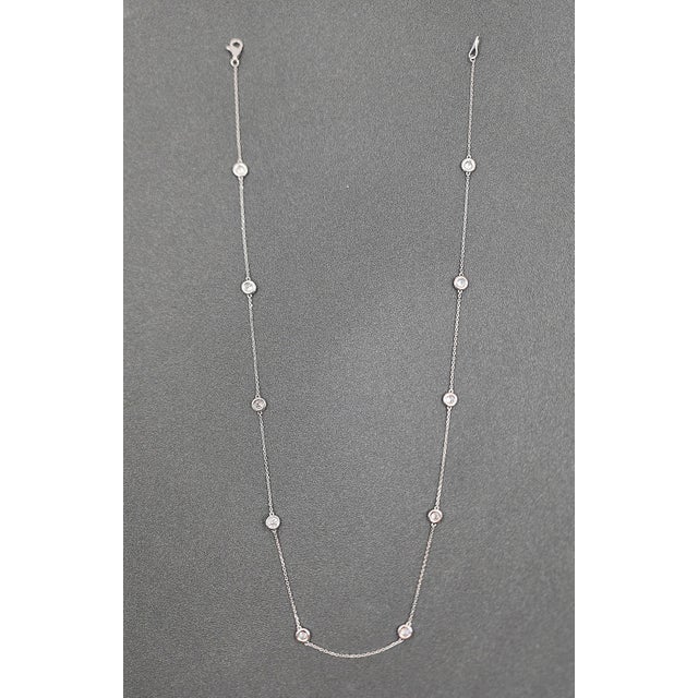 Modern 1.59 Ct Diamond by the Yard Necklace For Sale - Image 3 of 8