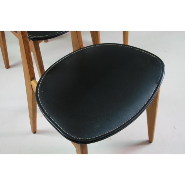 Ten Dining Room Chairs by Roger Landault for Maison Sentou, 1950, Set of 10 For Sale - Image 14 of 16