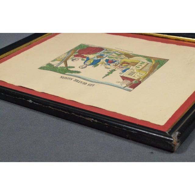 1920s 1920s Set of 4 French Imagerie Pellerin “Four Seasons” Hand-Colored Prints, Epinal For Sale - Image 5 of 18